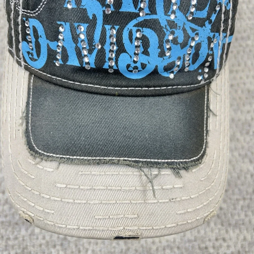 Harley Davidson Dad Hat‎ Cap Strap Back Bahamas Distressed Frayed Worn Adult